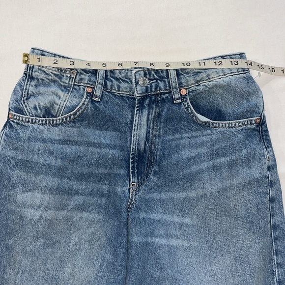 FREE PEOPLE WE THE FREE Waterfalls Baggy Wide Leg Jeans, 25 S - Picture 10 of 15